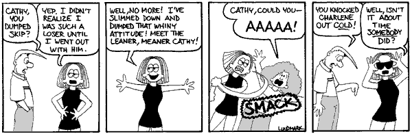 Cathy grows a spine...
